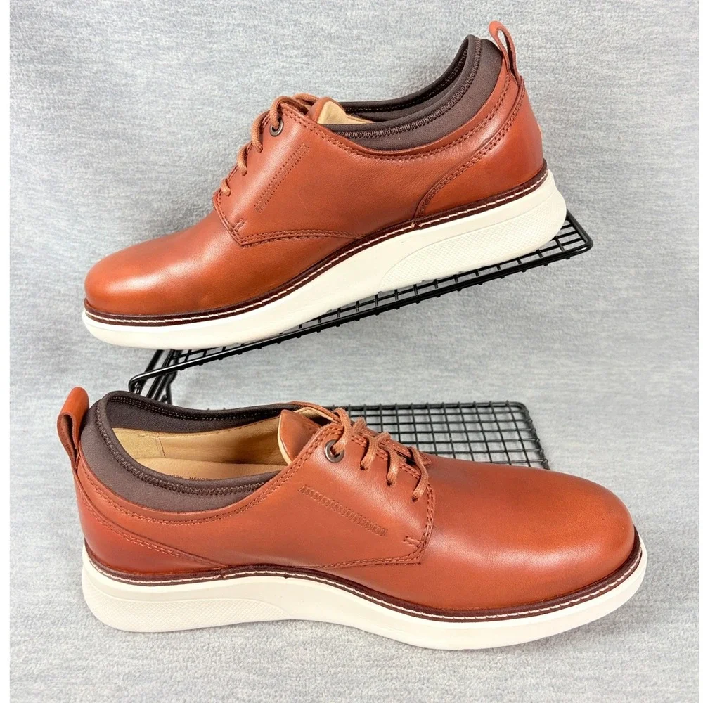 Samuel Hubbard Rafael Lace Up Shoes Mens 8 W Brown Tan Leather Oxfords Comfort